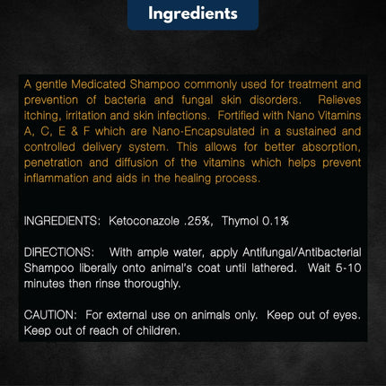 E3 Antifungal and Antibacterial Hot Spot Shampoo for Dogs and Cats - 16oz