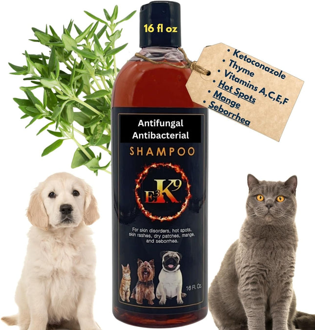 E3 Antifungal and Antibacterial Hot Spot Shampoo for Dogs and Cats - 16oz